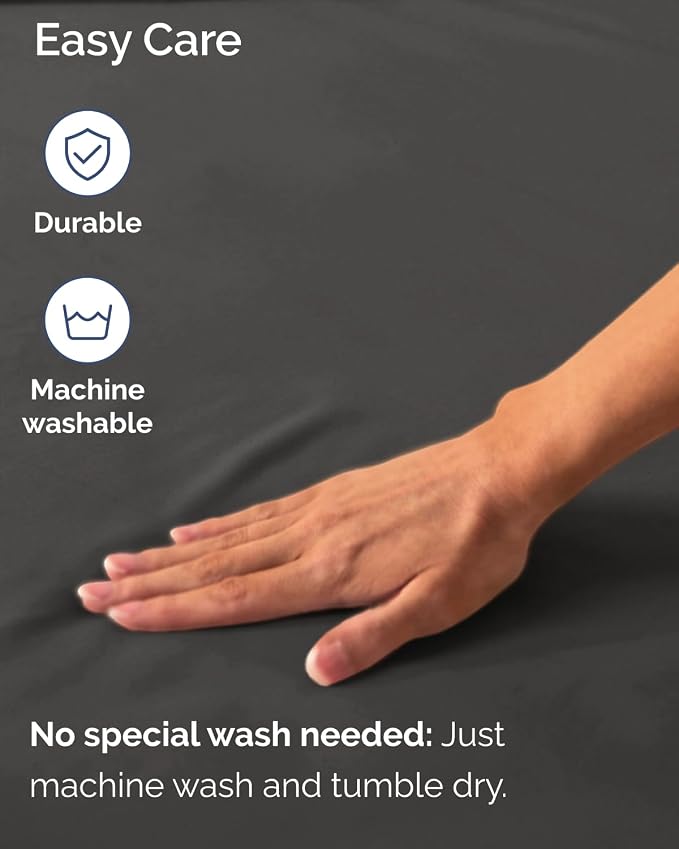 Extra Deep Flex Top Split Head King Fitted Sheet Only - Charcoal | Easily Fits 18 inch to 24 inch Mattress, Soft, Wrinkle Free, Breathable & Comfy, Extra Deep Pockets Hotel Luxury Fitted Sheet