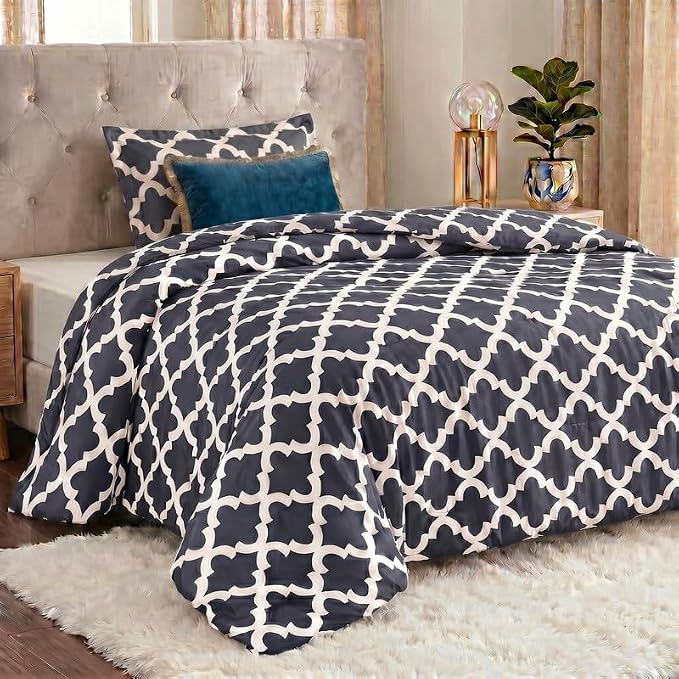Utopia Bedding 2 Pc Twin Comforter Set, Printed Comforter, Grey | Comforter Set Includes Comforter (64x88) Inches, 1 Sham (20x26) Inches. Soft Microfiber Down Alternative, Machine Washable.