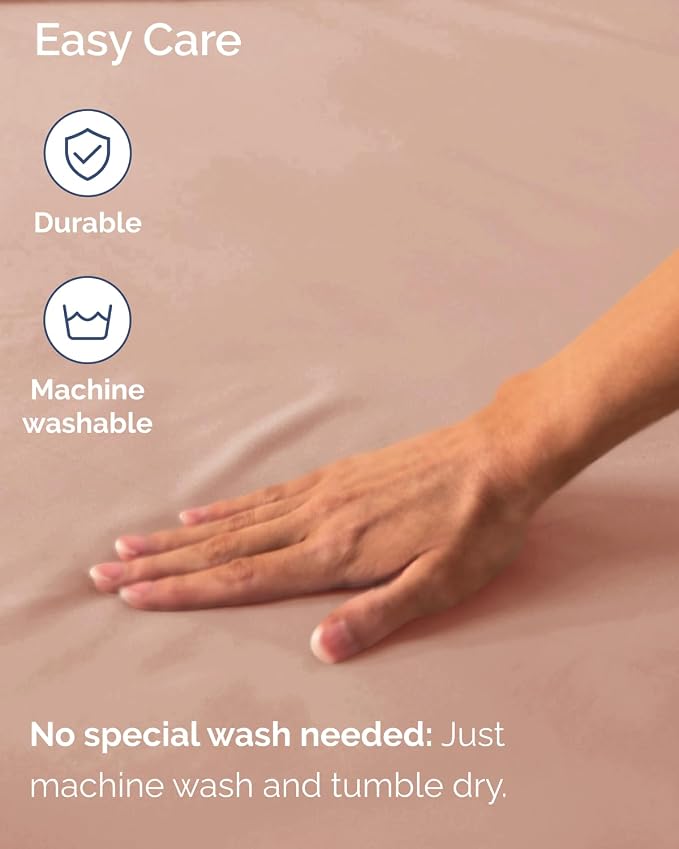 Extra Deep Flex Top Split Head King Fitted Sheet Only - Mauve | Easily Fits 18 inch to 24 inch Mattress, Soft, Wrinkle Free, Breathable & Comfy, Extra Deep Pockets Hotel Luxury Fitted Sheet