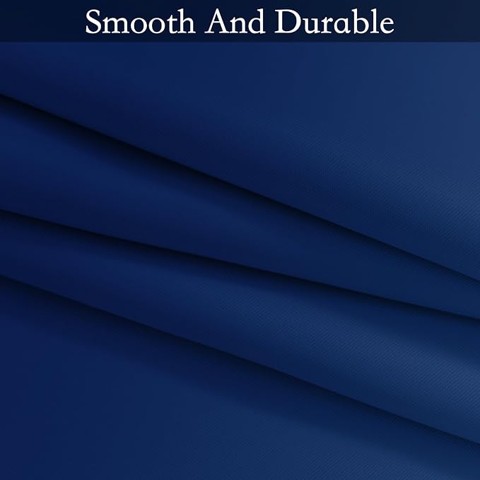 SimpleHome Ombre Royal Blue to Grey White Curtains for Living Room 52Wx84L | Room Darkening Curtains for Bedroom,Gradient Light Blocking Curtain,Thermal Insulated Grommet Window Drapes,2 Panels,84 Inch