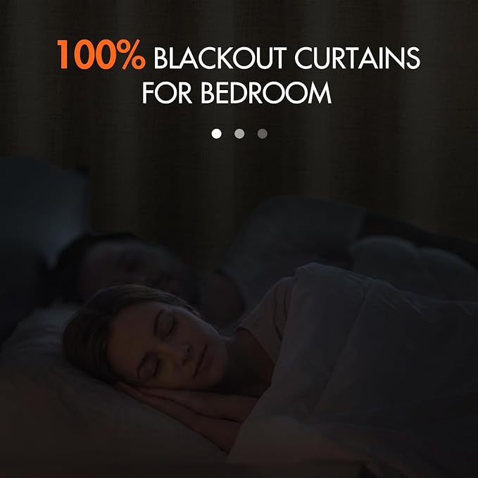 MIULEE 100% Blackout Curtains Linen Curtains & Drapes 84 Inch Oatmeal Beige | 2 Panels, Full Black Out, Thermal Insulated, Room Darkening Window Curtains for Bedroom Living Room , Back Tab & Rod Pocket