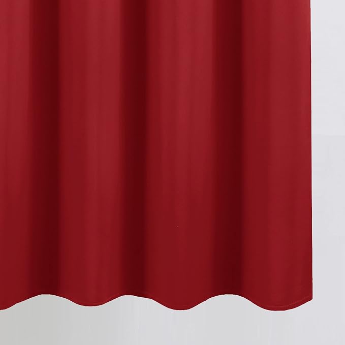Bright Red Blackout Curtains 52 x 54 Inch Length/Set of 2 Curtain Panels/Thermal Insulated Room Darkening Blackout Curtains for Bedroom