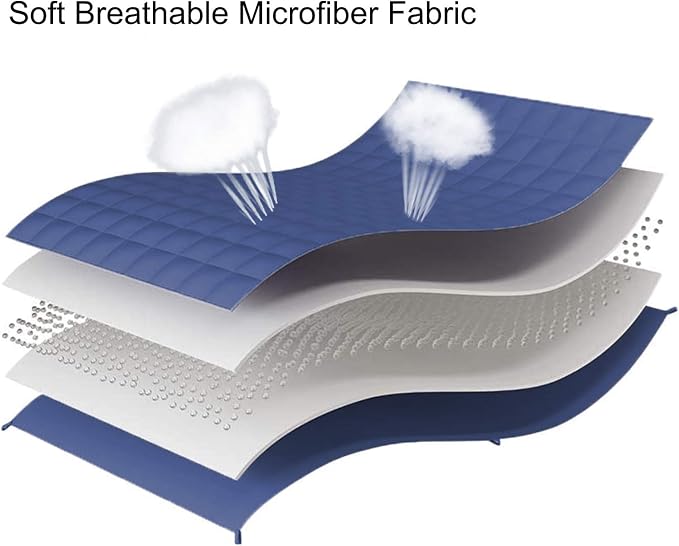 L'AGRATY Weighted Blanket - 40"x60" 10lbs Cooling Breathable Microfiber Material with Glass Beads Small Blanket for All-Season Summer Fall Winter Soft Thick Comfort