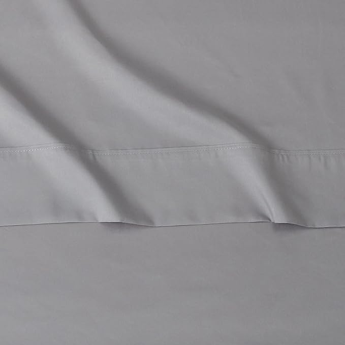 Amazon Basics Lightweight Super Soft Easy Care Wrinkle-Free Breathable Brushed Microfiber 3-Piece Bed Sheet Set with 14-Inch Deep Pockets, Twin, Dark Gray, Solid