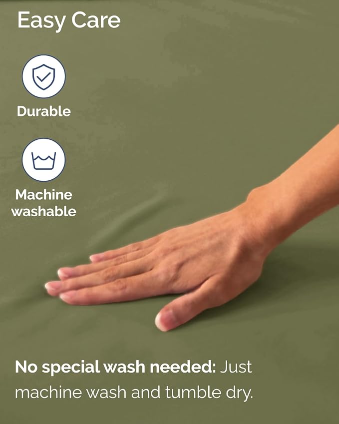 Extra Deep Flex Top Split Head King Fitted Sheet - Hotel Luxury Single Fitted Sheet Only - Easily Fits 18 inch to 24 inch Mattress - Ultra Soft, Wrinkle Free w/Extra Deep Pockets - Sage Green