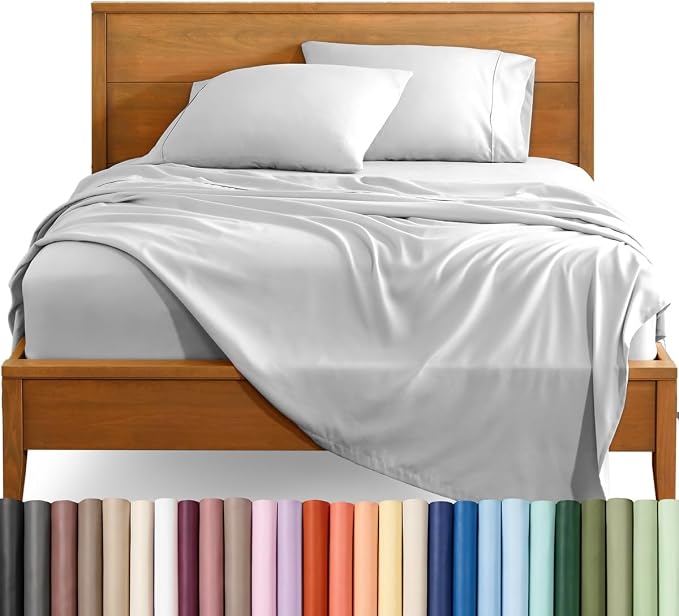 Bare Home King Sheet Set - 1800 Ultra-Soft (King, Cloud Grey) | Deep Pockets 6 to 15 Inches, Breathable, Hypoallergenic, Hotel Luxury, Easy Fit, Soft, All-Season