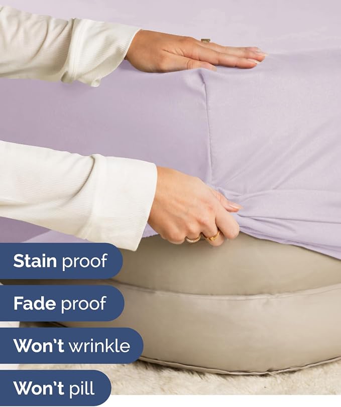 2 Pack Extra Deep Full Fitted Sheets with Deep Pockets - Light Lavender | Hotel Luxury Bottom Fitted Sheets Only, Soft, Fade & Wrinkle Free, Breathable & Comfy, All Around Elastic Fitted Sheets