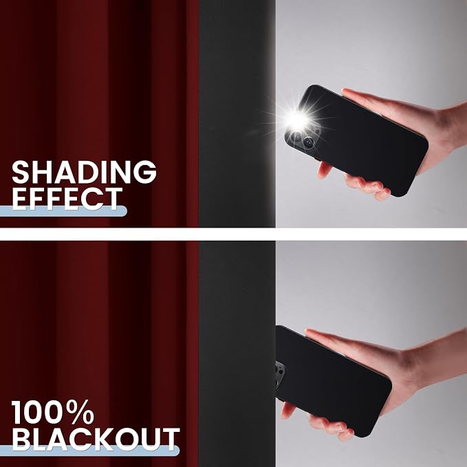 SimpleHome Burgundy Red 100% Blackout Curtains Room Darken Living Room 90 | Curtains for Bedroom,Thermal Insulated Grommet Window Drapes,Curtains for Living Room with Black Back,52 x 90 Inch,2 Panels