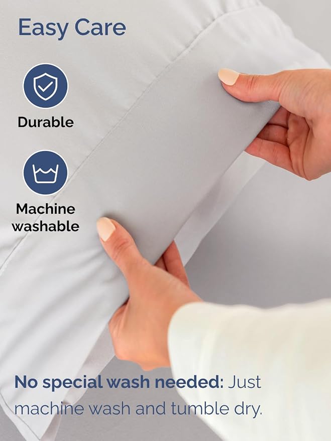 Extra Deep Queen Sheet Set - 4 Piece Breathable & Cooling - French Grey | Easily Fits 18 to 24 inch Mattress - Ultra Soft, Wrinkle & Fade Free with Extra Deep Pockets - Comfy Hotel Luxury Bedding