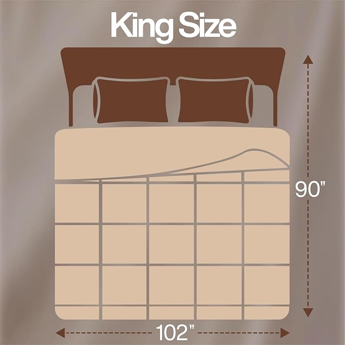 Utopia Bedding Comforter King Size, Duvet Insert, Beige, 90 x 102 Inches | Soft and Fluffy Down Alternative Bed Comforter, All Season, Breathable, Corner Tabs, Box Stitched, Durable, Machine Washable