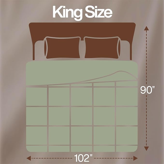 Utopia Bedding Comforter King Size, Duvet Insert, Sage Green, 90 x 102 in | Soft and Fluffy Down Alternative Bed Comforter, All Season, Breathable, Corner Tabs, Box Stitched, Durable, Machine Washable