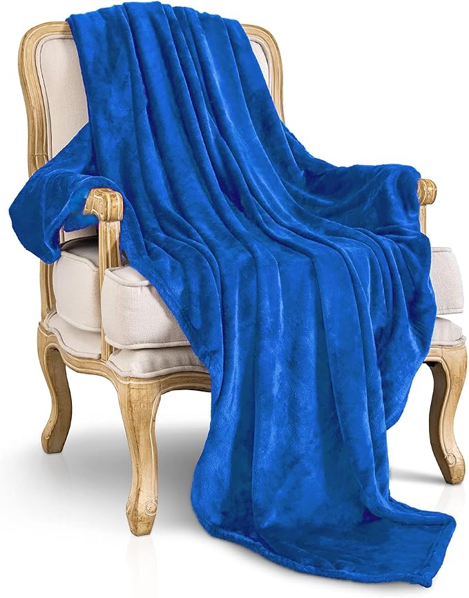 Royal blue Fleece Plush Throw Blanket 90"x90"for Couch Fuzzy Cozy Flannel | Super Soft Lightweight Microfiber Blanket for Sofa Bed bedroom Home Decor All Season,Birthday Gifts for Women Mom Adult