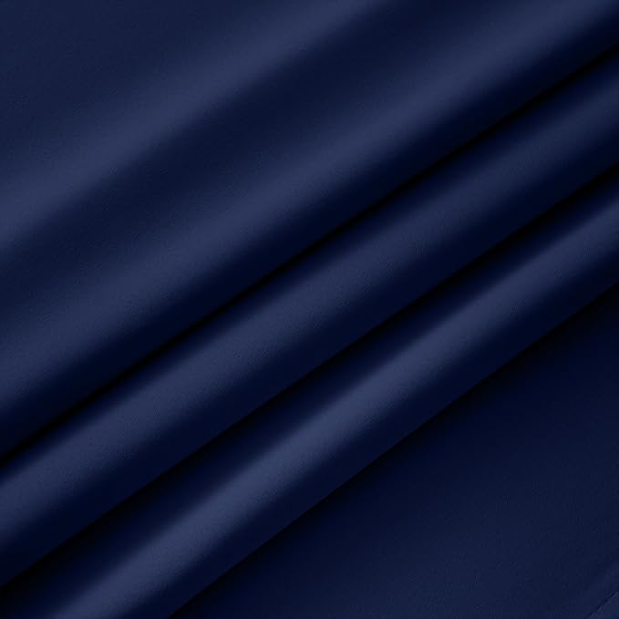 MIULEE Navy Blue Blackout Bedroom Curtains Drapes 84 Inch Long 52"x84" | Grommet Top, Room Darkening Window Drapes, Privacy Protection, Thermal Insulated, Heat Blocking, Light Blocking