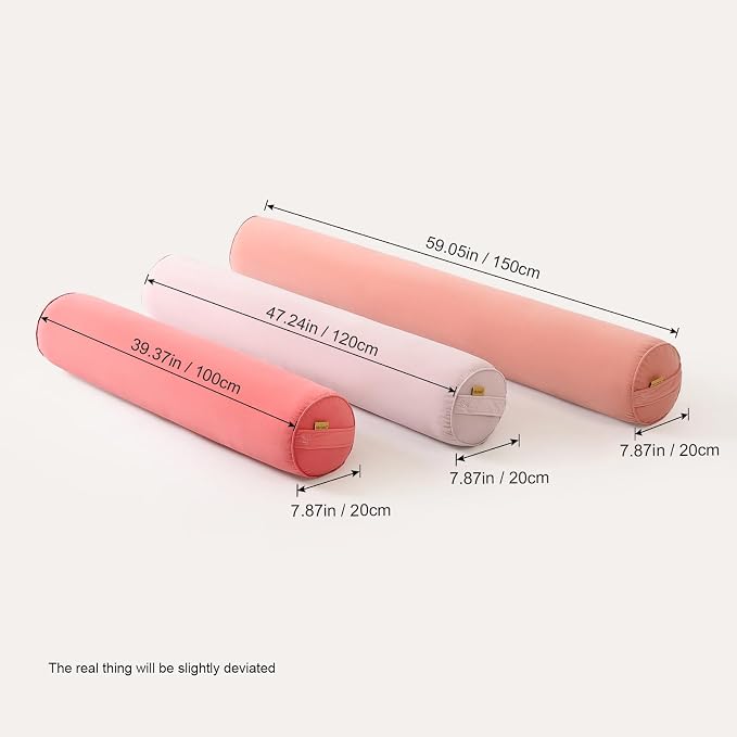 Body Pillow for Adults,Long Round Pillow,Big Cylindrical Pillow,Large Full Bolster Pillows for Side Sleepers (Purple, 59"*7.87")