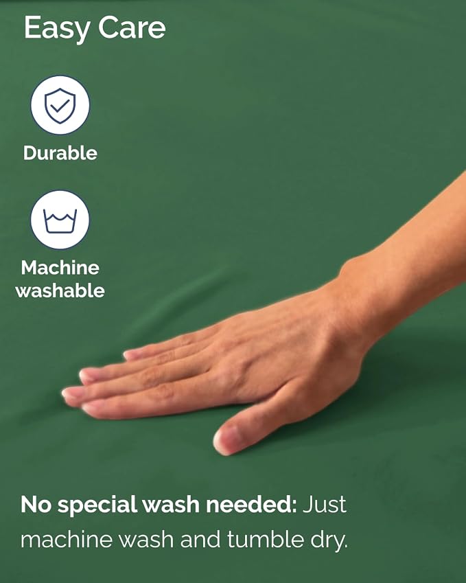 Extra Deep Flex Top Split Head King Fitted Sheet - Hotel Luxury Single Fitted Sheet Only - Easily Fits 18 inch to 24 inch Mattress - Ultra Soft, Wrinkle Free w/Extra Deep Pockets - Emerald Green
