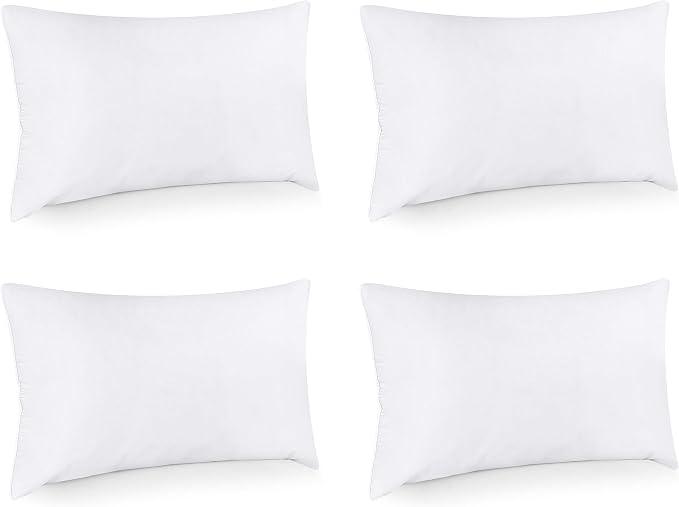 Utopia Bedding Throw Pillows, Decorative 14x22 Pillow Inserts, Set of 4 | Down alternative pillow insert with plush fluffy fill for beds sofas couches and chairs. Suitable for indoor outdoor use.