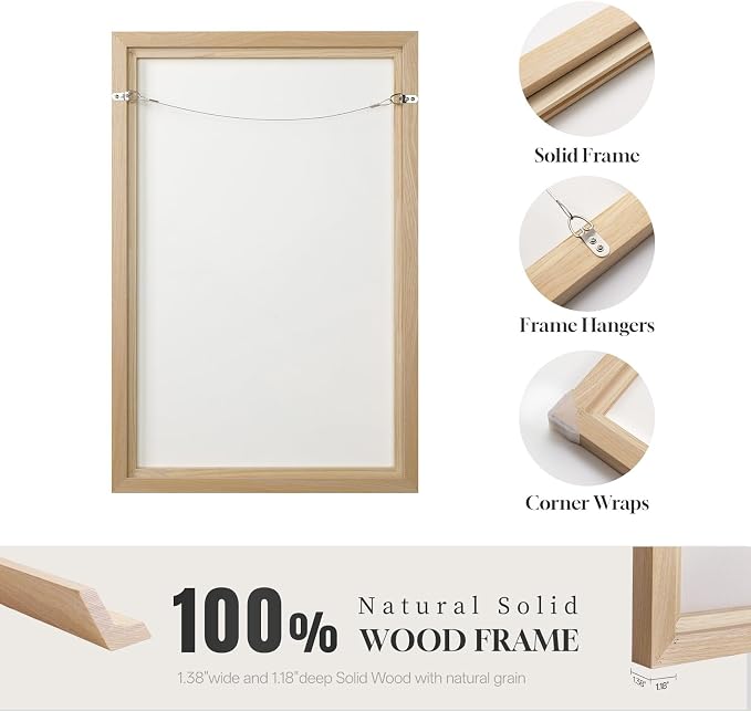 Large Framed Sage Green Landscape Abstract Wall Art, Set of 3 Each 20x30 In | Green nature painting, Canvas prints, Wood frame, Lake picture, Modern rustic artwork, Wall decor for living room dining room