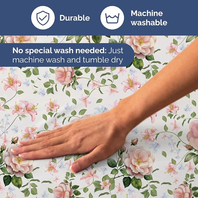 Full 4 Piece Floral Sheet Set - Soft, Breathable & Cooling - Secret Garden | 1 Flat, 1 Fitted & 2 Pillowcases w/ Deep Pockets, Boho Botanical Floral Bedding, Breathable & Cooling, Wrinkle & Fade Free