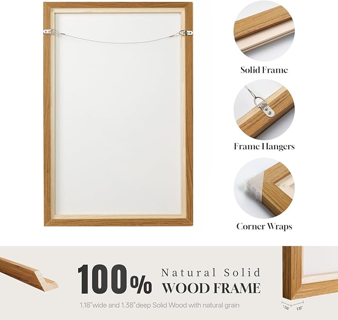 Large Framed Neutral Beige Brown Abstract Wall Art for Living Room 60x30 In | Rustic pictures, Canvas prints, Solid wood frame, Landscape paintings artwork, Minimalist wall decor for bedroom, Dining Room