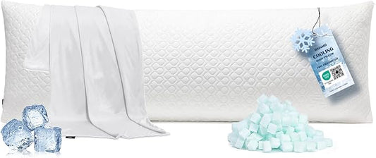 Extra Long Body Pillow Cubies Memory Foam 150x50cm – Anime Body Pillow Insert for Adults – with Cooling Cover Huggable Pillows 20x60 inches