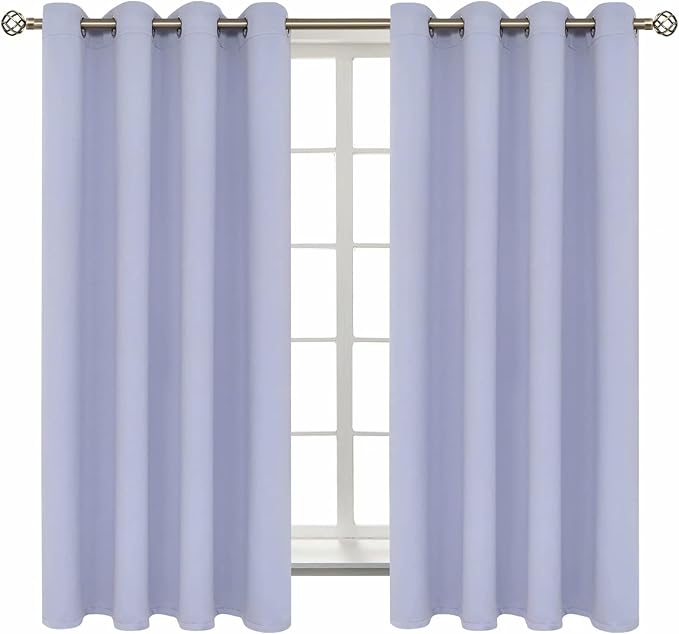 BGment Lavander Room Darkening Curtains 63 Inch for Bedroom - 2 Panels | Grommet Top, Light-Blocking, Sunblock, Thermal Insulated, Window Drapes for Kids Boys Room, 52x63 Inch