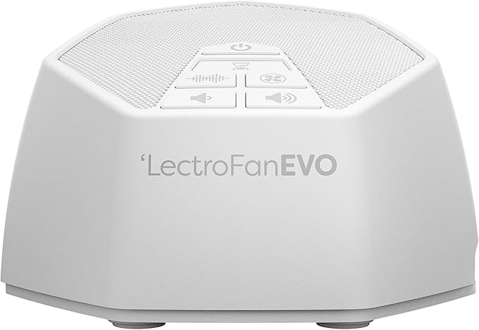 Adaptive Sound Technologies LectroFan EVO Sound Machine, White | Non-Looping Sound Machine for Sleep with Soothing Noise, Convenient Sleep Timer, Lightweight Build, USB Powered