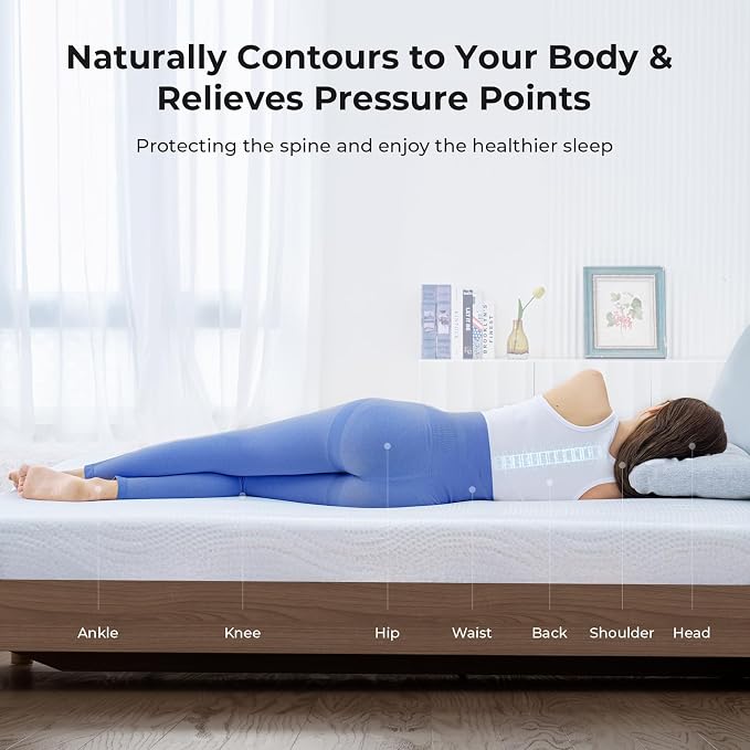 HOMRELEXA Cooling Mattress Topper Full Size 3 Inch, Cooling Gel & Bamboo Charcoal Memory Foam Mattress Topper for Back Pain Relief, Firm Dual-Layer Foam Bed Pad with Removable Cover