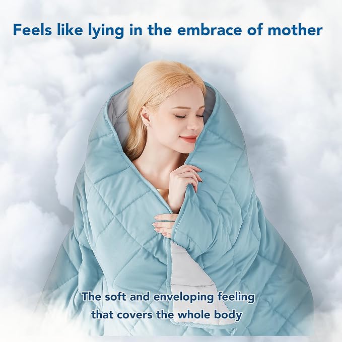 Weighted Blanket (20lbs 80"x87" King Size) Soft Cooling Heavy Blanket Sleeping, Apply to 190-210 lbs Body, Thick Breathable Blanket with Glass Bead, Easy Care