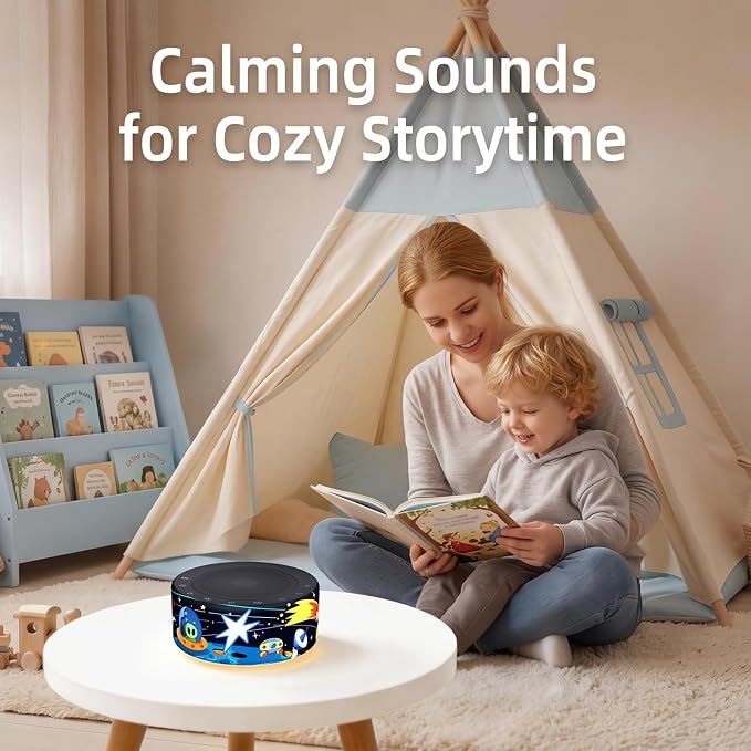 Kipcush White Noise Machine for Baby & Adults, Sleep Sound Machine with 30 Soothing Sounds, 8-Color Night Light, Memory Function, White Noise for Sleeping, Nursery, Office, Travel, Relaxation