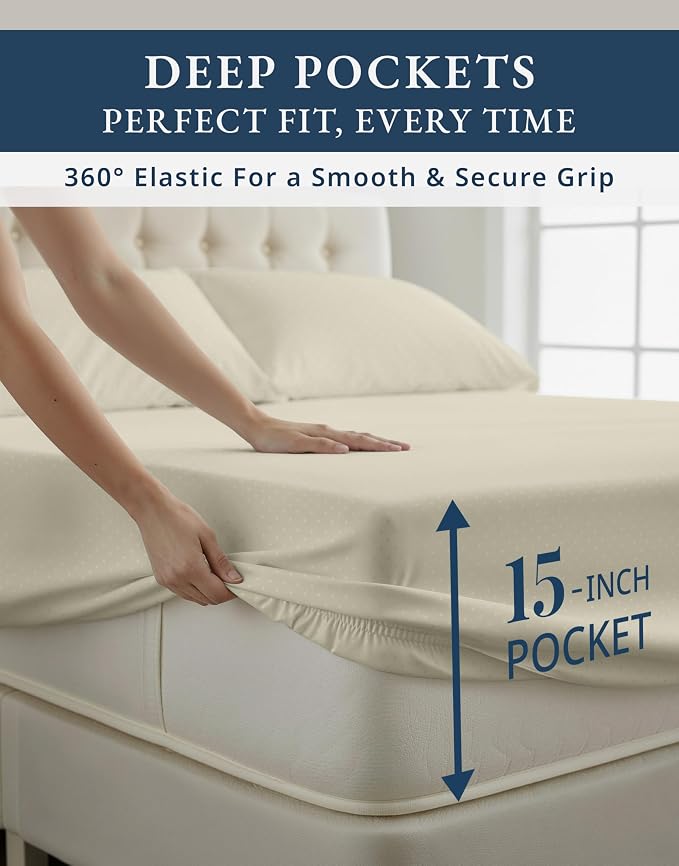 LANE LINEN 100% Cotton Twin Sheets 100% Egyptian Cotton Sateen - Linen | Twin Mattress Sheets - 3-Piece Set, Ideal For Dorms And Guest Beds, For A Luxurious Night's Sleep, Luxe Sheen,