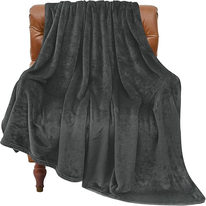BEDELITE Fleece Blanket Soft Plush Twin Size Blanket Charcoal Grey 60"x80" | Ultra Soft Fleece, Plush Microfiber, Lightweight Warmth, All Season Comfort, Fade Resistant, Machine Washable, Couch Sofa Bed