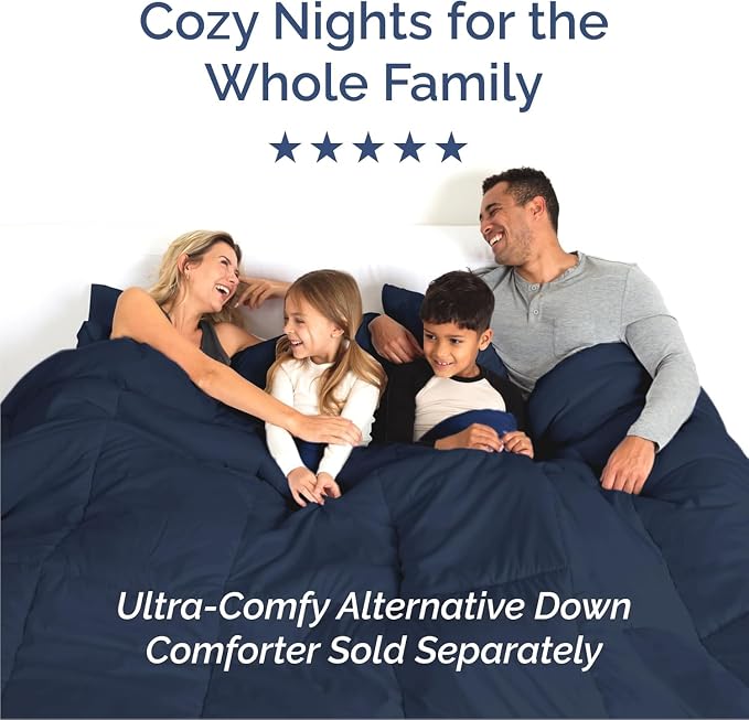 Cal King Size 4 Piece Sheet Set - Breathable & Cooling Sheets - Navy Blue | Hotel Luxury Bed Sheets for Women & Men, Deep Pockets, Easy-Fit, Extra Soft & Wrinkle Free Sheets, Oeko-Tex Bed Sheet Set