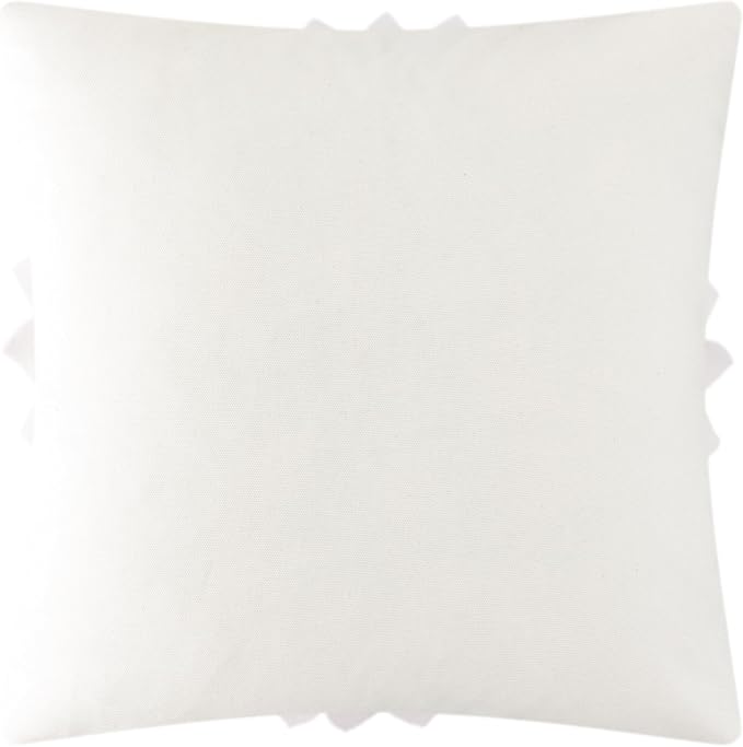 OiseauVoler Decorative 3D Flower Throw Pillow Covers for Couch 18x18 Inch | Ivory White Aesthetic Sunflower Pattern Handmade Pillowcases Boho Farmhouse Bed Decor Vintage Floral Easy Care