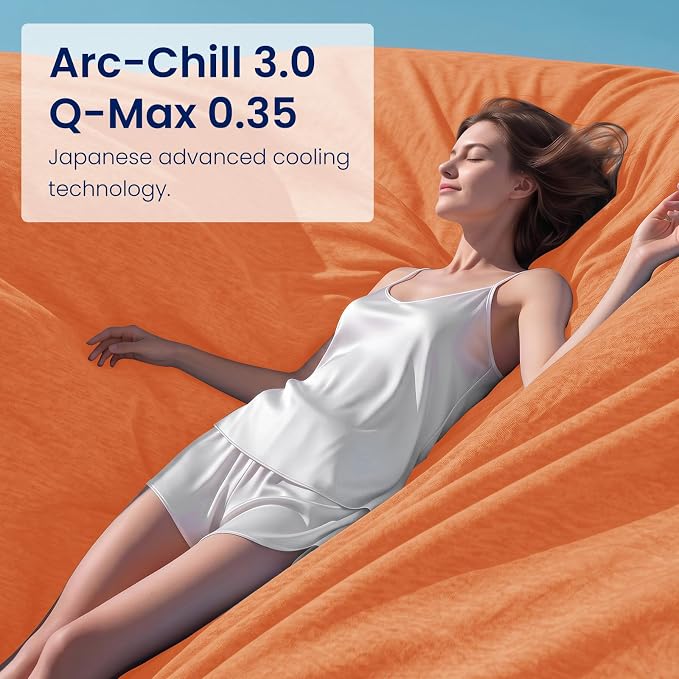 Topcee Cooling Blanket (90"x90"Queen Size) for Night Sweats Absorbs Heat to Keep Adults Cool on Warm Nights, Q-Max 0.5 Cooling Blankets for Hot Sleepers, Ultra-Cool Lightweight Blanket for Bed | Absorbs Heat Cold Summer Blanket for Night Sweats & Menop...