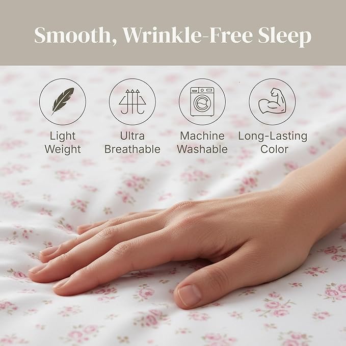 Modern Threads Silky Soft Microfiber and Wrinkle Free Sheets - Luxurious Microfiber Bed Sheets Includes Flat Sheet, Fitted Sheet with Deep Pockets, & Pillowcases Ivory, Twin