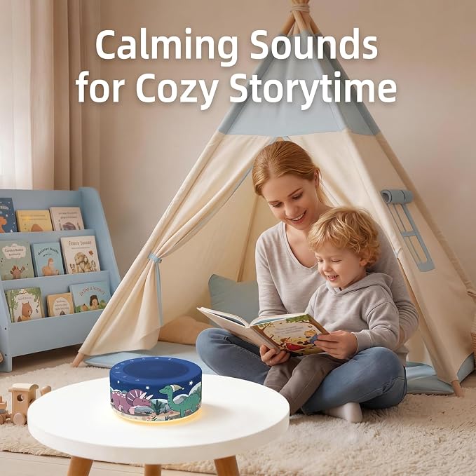 Kipcush White Noise Machine for Baby & Adults, Sleep Sound Machine with 30 Soothing Sounds, 8-Color Night Light, Memory Function, White Noise for Sleeping, Nursery, Office, Travel, Relaxation