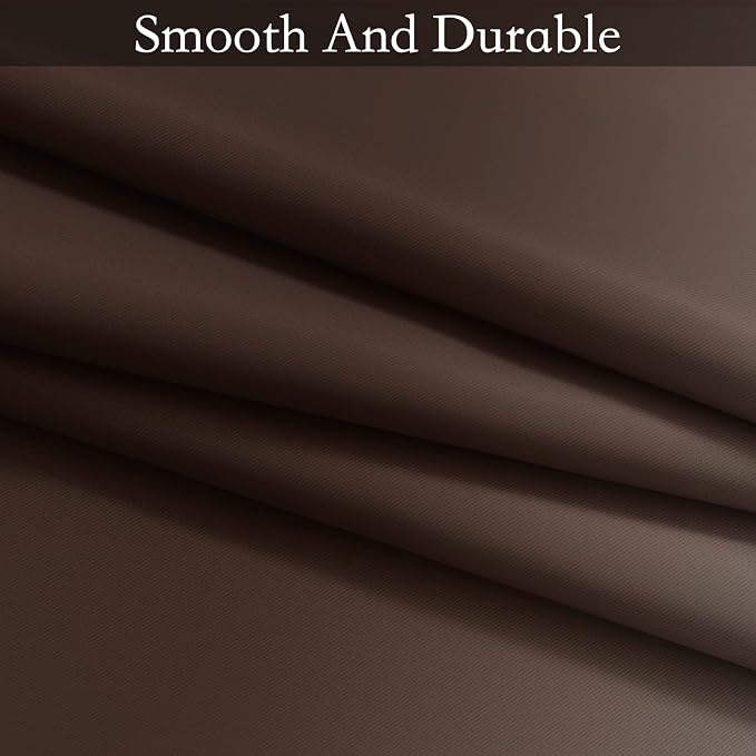 SimpleHome Ombre Brown to Grey White Curtains for Living Room 52Wx84L | Room Darkening Curtains for Bedroom,Gradient Light Blocking Curtain,Thermal Insulated Grommet Window Drapes,2 Panels,84 Inch