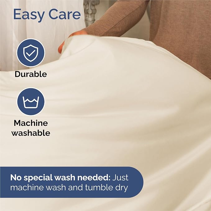 Split King Size 5 Piece Sheet Set - Breathable & Cooling Sheets - Off White | Hotel Luxury Bed Sheets for Women & Men, Deep Pockets, Easy-Fit, Comfy, Soft and Wrinkle Free Sheets, Oeko-Tex Bed Sheet Set