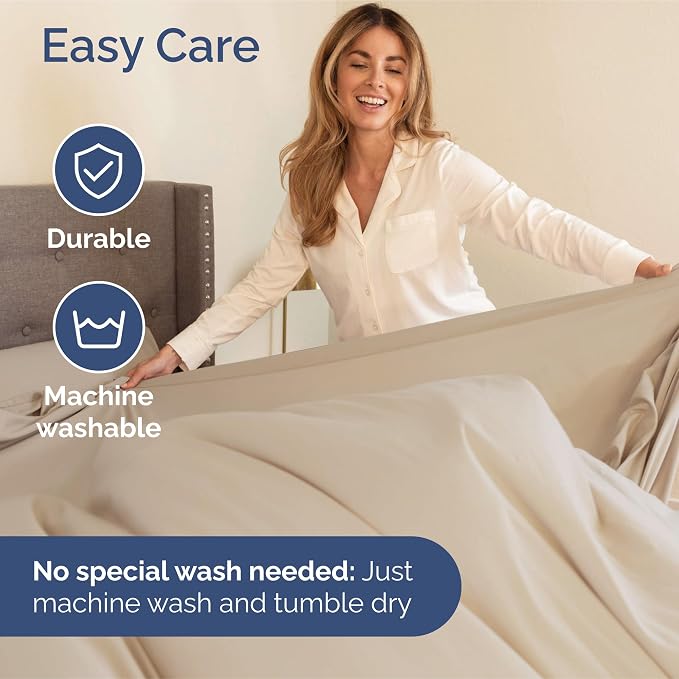Extra Deep Queen Sheet Set - 4 Piece Breathable, Cooling Bed Sheets - Wheat | Easily Fits 18 to 24 inch Mattress - Ultra Soft, Wrinkle & Fade Free with Extra Deep Pockets - Comfy Hotel Luxury Bedding
