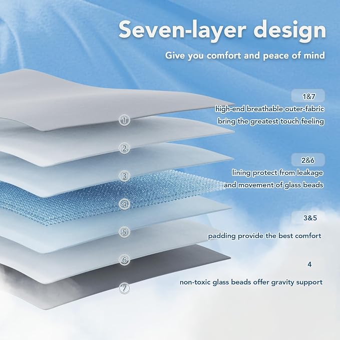 Weighted Blanket (20lbs 80"x87" King Size) Soft Cooling Heavy Blanket Sleeping, Apply to 190-210 lbs Body, Thick Breathable Blanket with Glass Bead, Easy Care