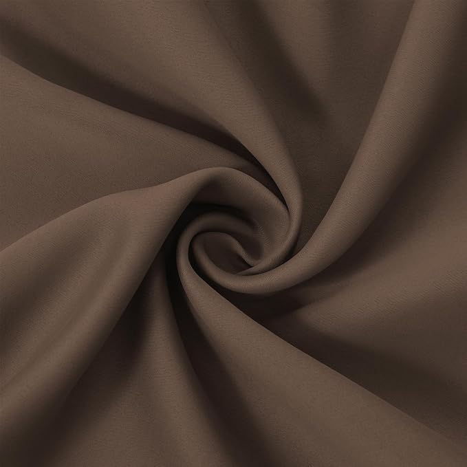 Chocolate Brown Blackout Curtains 38 x 54 Inch Length/Set of 2 Curtain Panels/Thermal Insulated Room Darkening Blackout Curtains for Bedroom