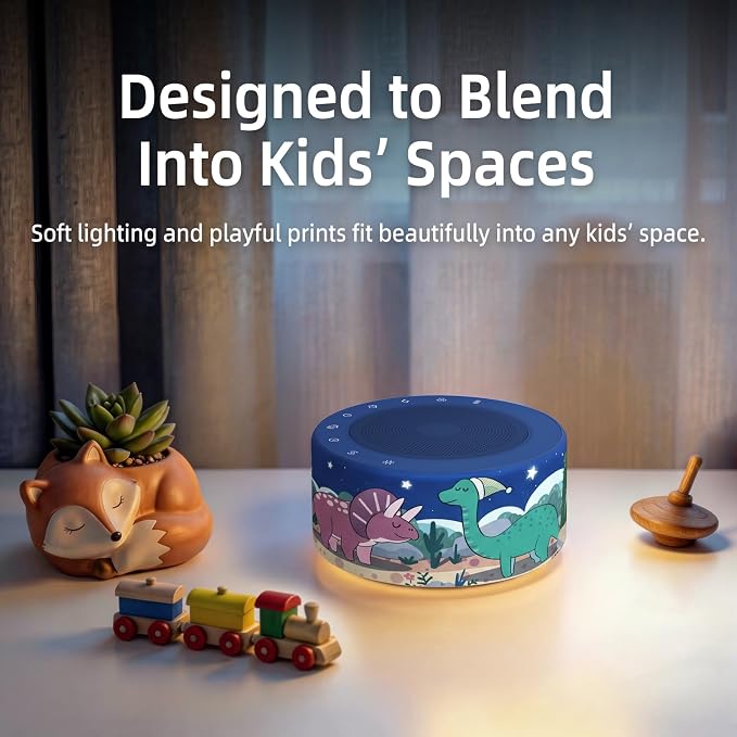 Kipcush White Noise Machine for Baby & Adults, Sleep Sound Machine with 30 Soothing Sounds, 8-Color Night Light, Memory Function, White Noise for Sleeping, Nursery, Office, Travel, Relaxation