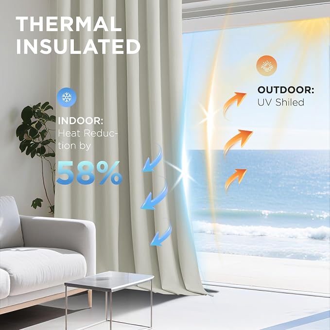 Joydeco 100% Blackout Curtains Velvet Black Out Curtain 96 Inch Drapes | for Bedroom Living Room, Heat and Light Blocking, Thermal Insulated Luxury Heavy Duty Curtain 2 Panels Back Tab&Rod Pocket