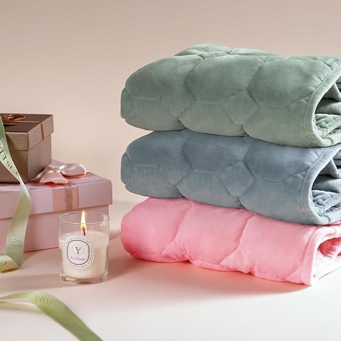 Cottonblue Small Weighted Lap Blanket 5lbs for Adults Teens 29"x33",Beige | Luxury Crystal Velvet Weighted Blanket Pad, Washable Portable Travel Blankets for Sleeping Relaxation All Season, Washable