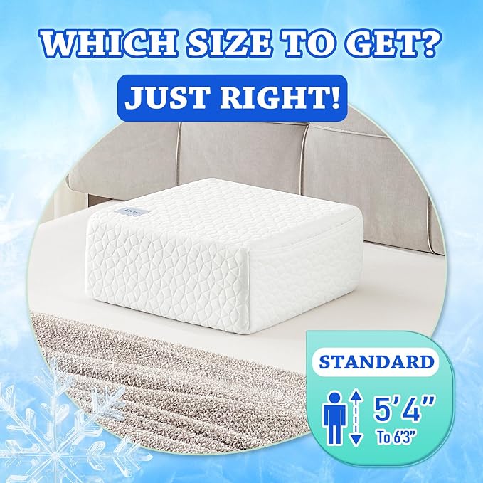 HARBOREST Cooling Cube Pillow - Side Sleeper Pillow for Neck and Shoulder Pain, Memory Foam Pillow Cube Pro with Adjustable Firmness,12"x12"x5"