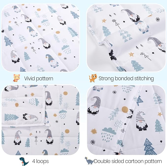 Weighted Blanket - 10 lbs Fairy Heavy Blanket - Small Size Breathable Lap Blanket(50"x60", 10 lbs)