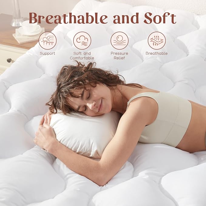 4 Inch Memory Foam Mattress Topper Back Pain Relief Twin Size | High-Density Breathable Bed Topper for Pressure Relief,Extra Thick Soft Supportive Mattress Pad 75x39x4 Inch