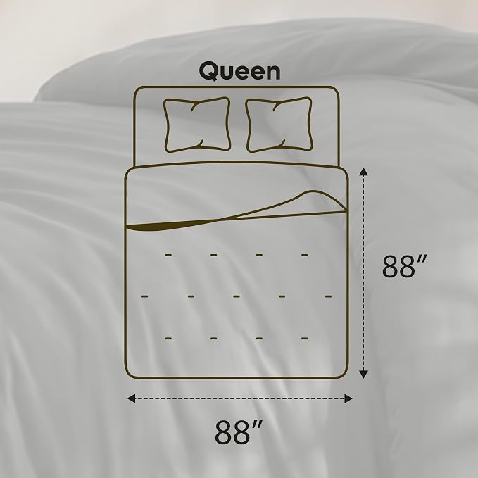 Utopia Bedding 3 Pc Queen Comforter Set, All Season Bedding, Black | Bedding Set Includes Comforter (88x88) Inches, 2 Shams (20x26) Inches. Soft Microfiber Down Alternative, Machine Washable.