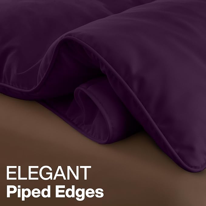 Utopia Bedding Twin Comforter, Duvet Insert, Plum, 64 x 88 Inches | Soft and Fluffy Down Alternative Bed Comforter, All Season, Breathable, Corner Tabs, Box Stitched, Durable, Machine Washable