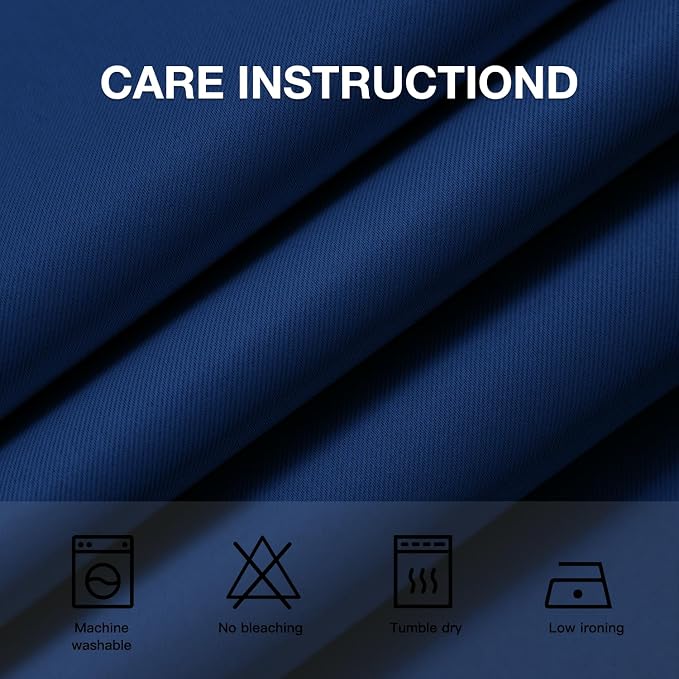 COSVIYA Grommet Room Darkening Royal Blue Curtains 45 inch for Bedroom | Light Blocking Insulated Thermal Curtains for Living Room, Blackout Thick Polyester Window Drapes,38x45 inches, 2 Panels